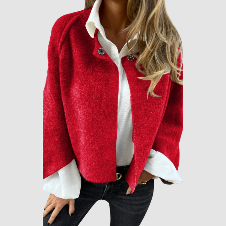 Cora – Soft Knit Cardigan with Jewel Buttons