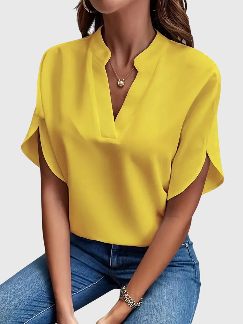 Maila | Soft and Elegant V-Neck Shirt