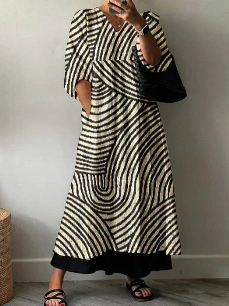 Autumn | Elegant Printed Dress Karoline