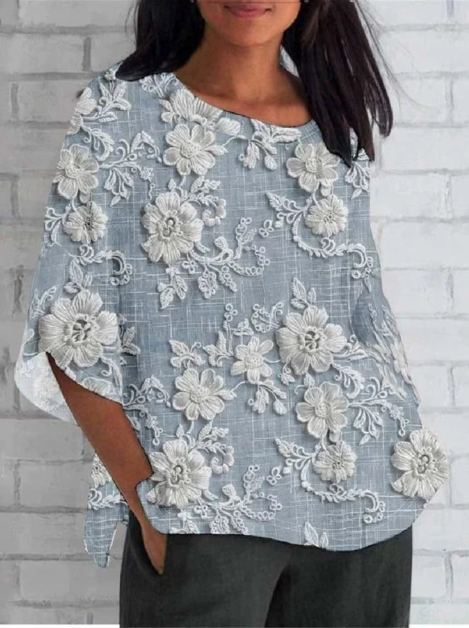 Kitty | Vintage Floral Relaxed Blouse