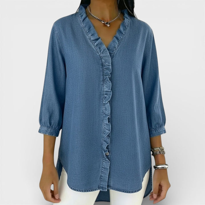 Candace | Elegant Ruffled Blouse