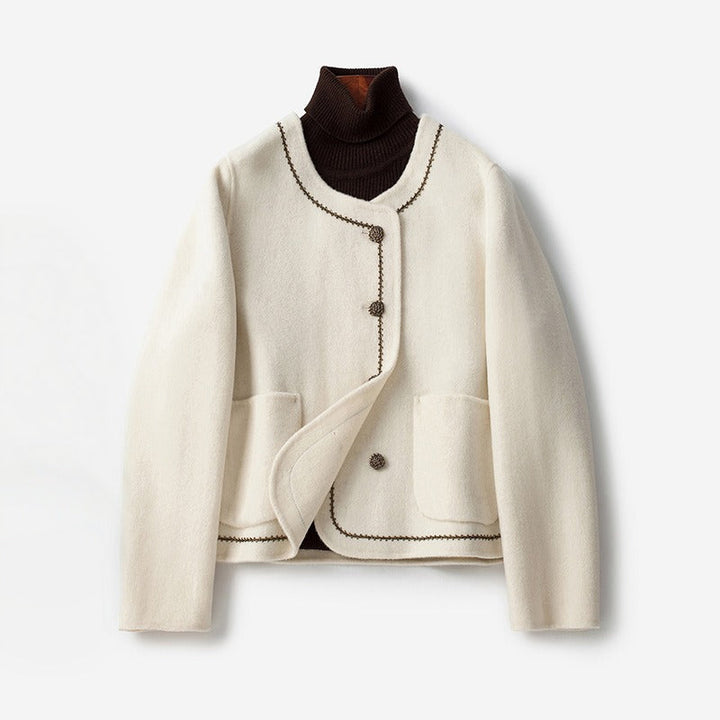 Jane – Knit Jacket with Contrast Trim
