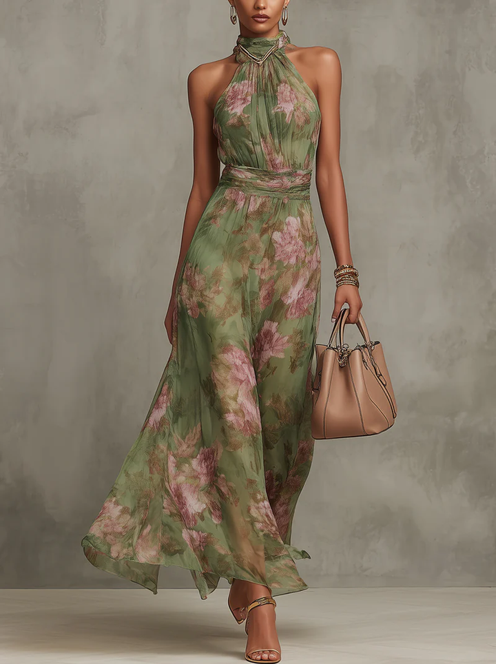 Mabel | Floral Halter Maxi