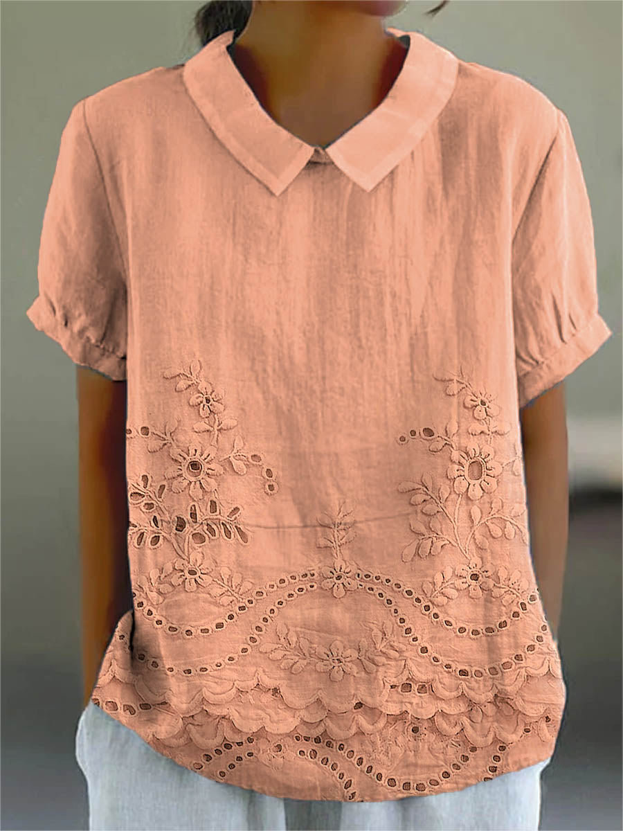 Janie | Floral Embroidered Shirt