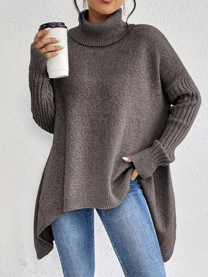 Karen – Oversized Turtleneck Knit Sweater