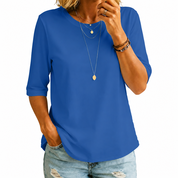 Gladys – Relaxed Three-Quarter Sleeve Top