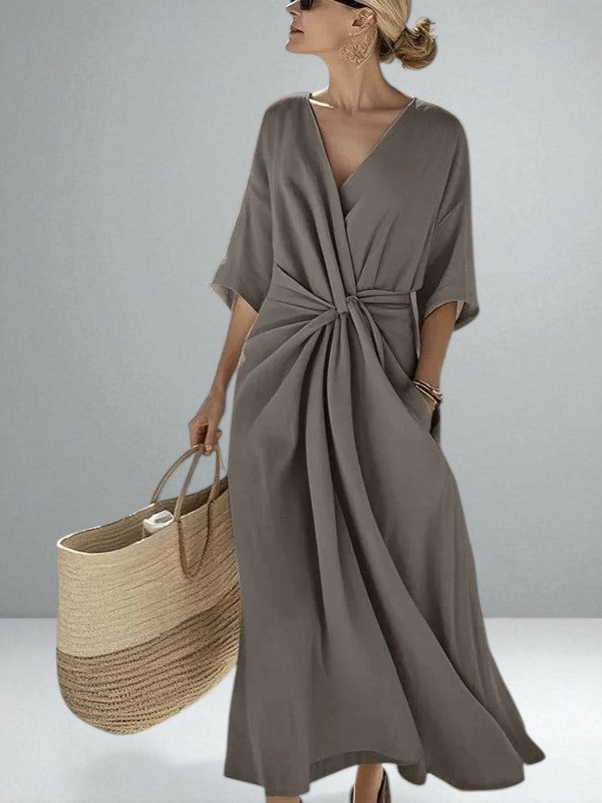 Lilou | Elegant Twist Maxi Dress