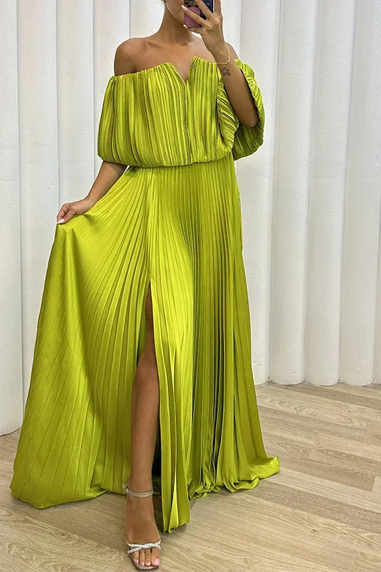 Ximena | Elegant Pleated Maxi Dress