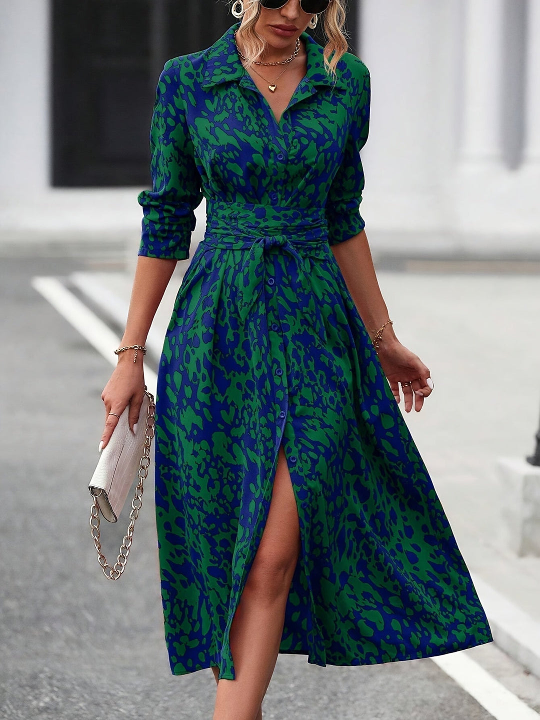 Remmy | Geometric Shirt Dress