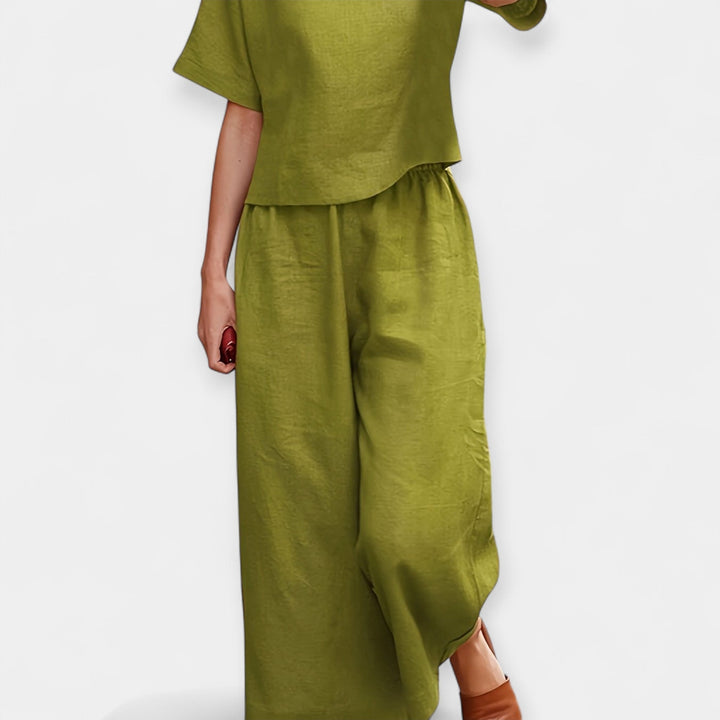 Seren | Breezy Short Sleeve Pantsuit
