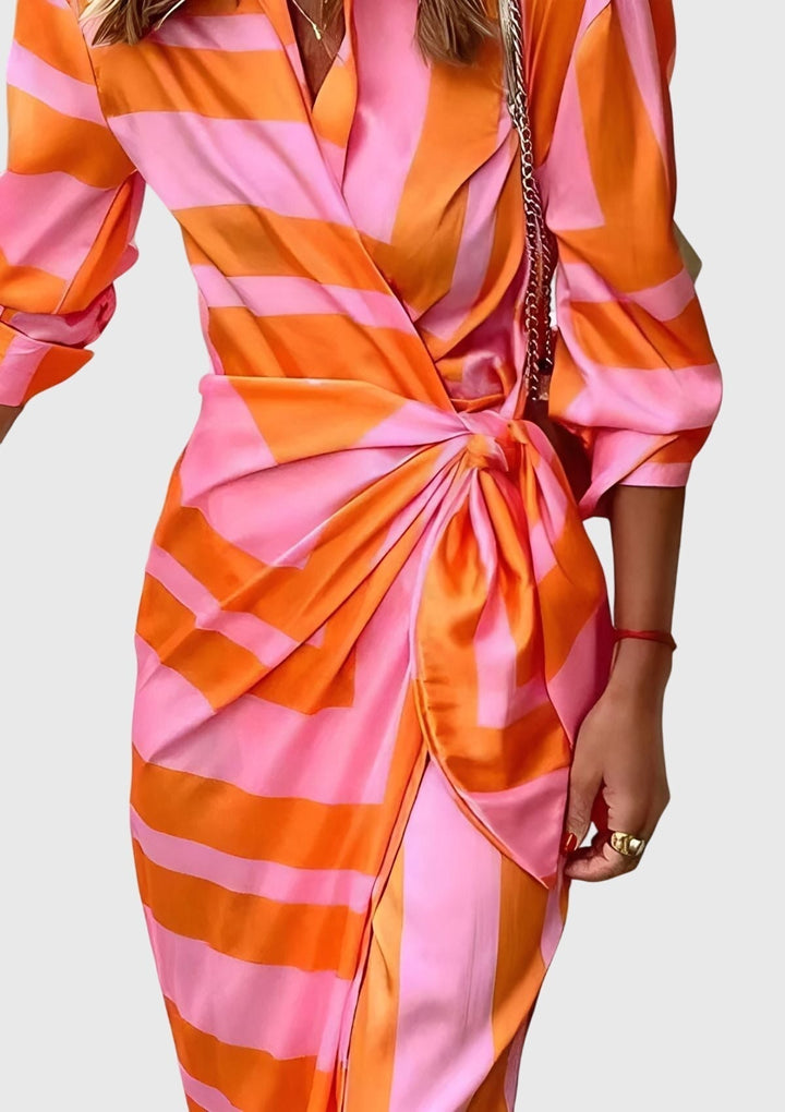 Magnolia | Elegant Wrap Dress with Print