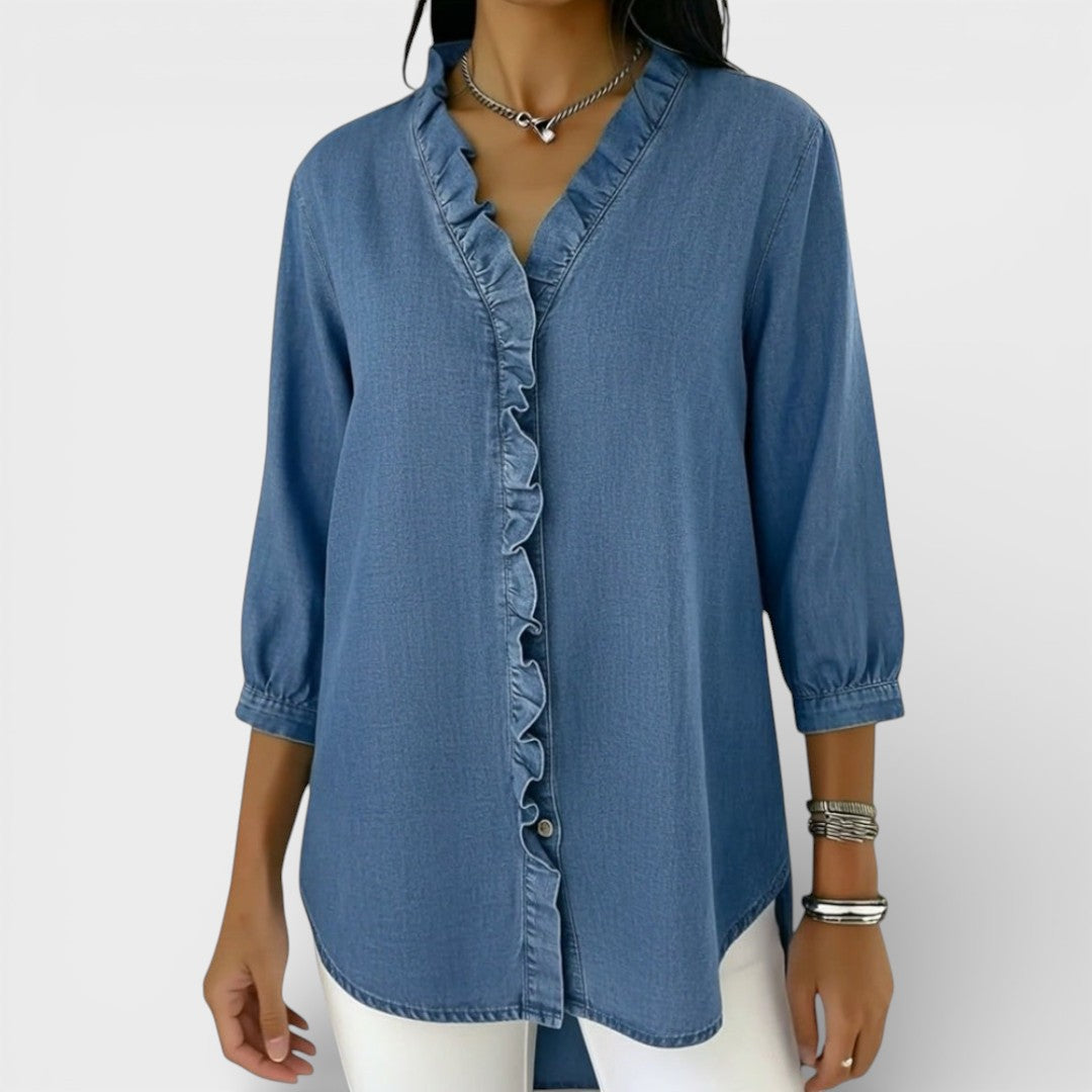 Candace | Elegant Ruffled Blouse