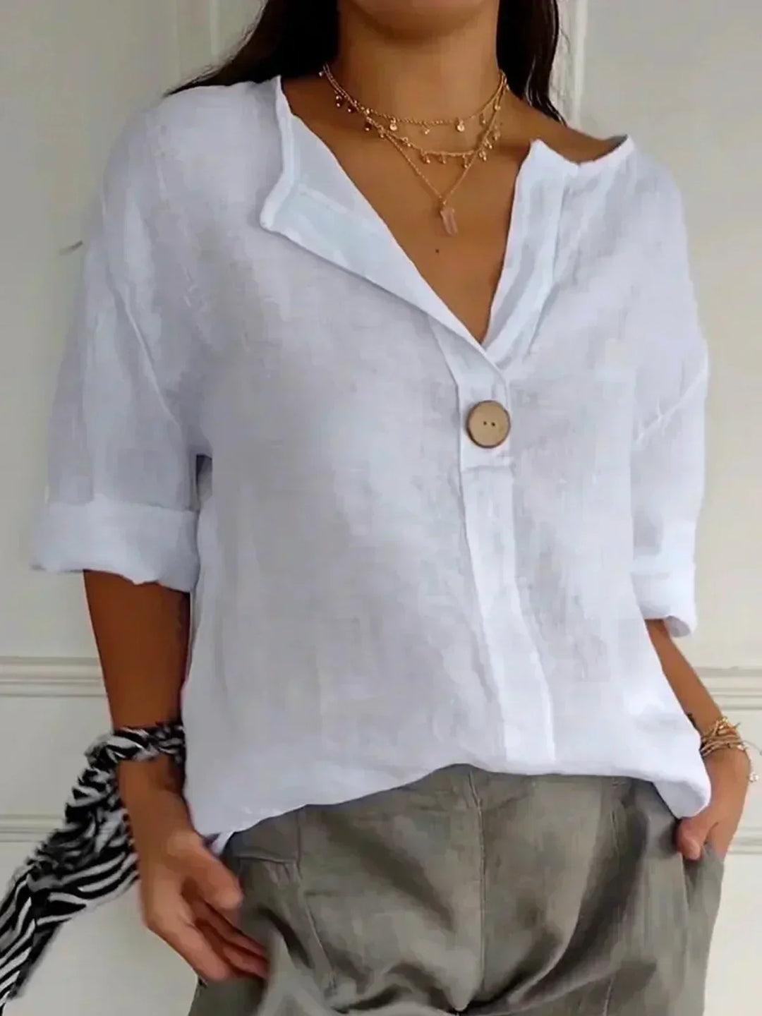 Idalia | Casual V-Neck Blouse