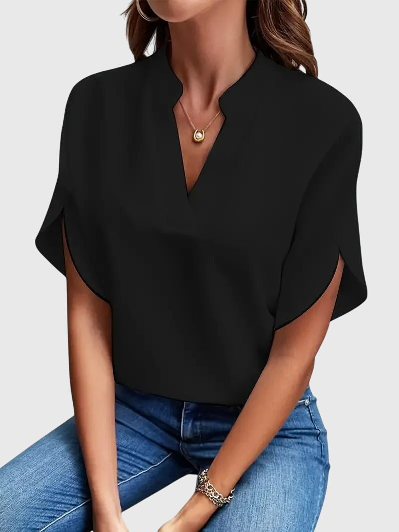 Maila | Soft and Elegant V-Neck Shirt