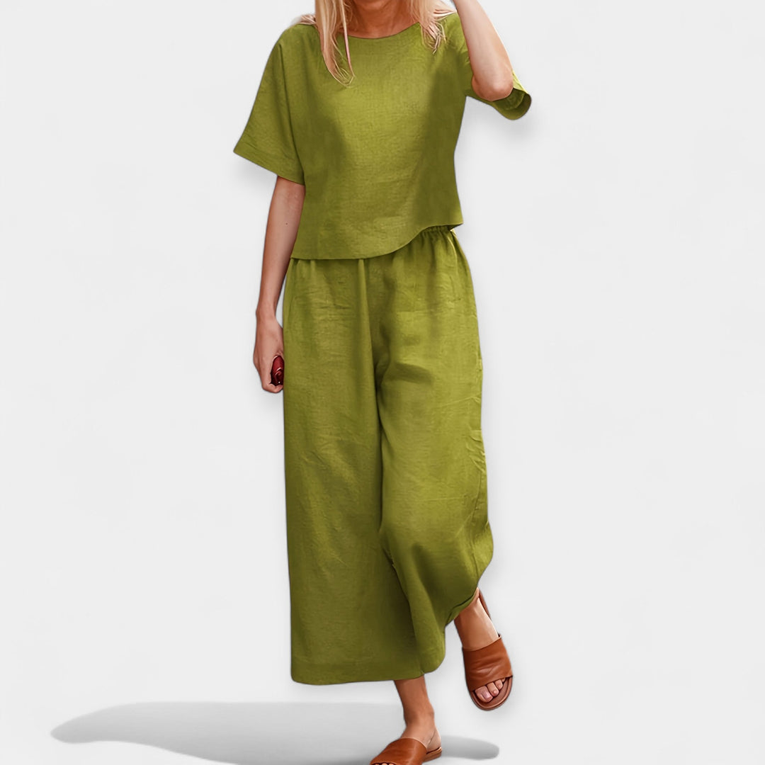 Seren | Breezy Short Sleeve Pantsuit