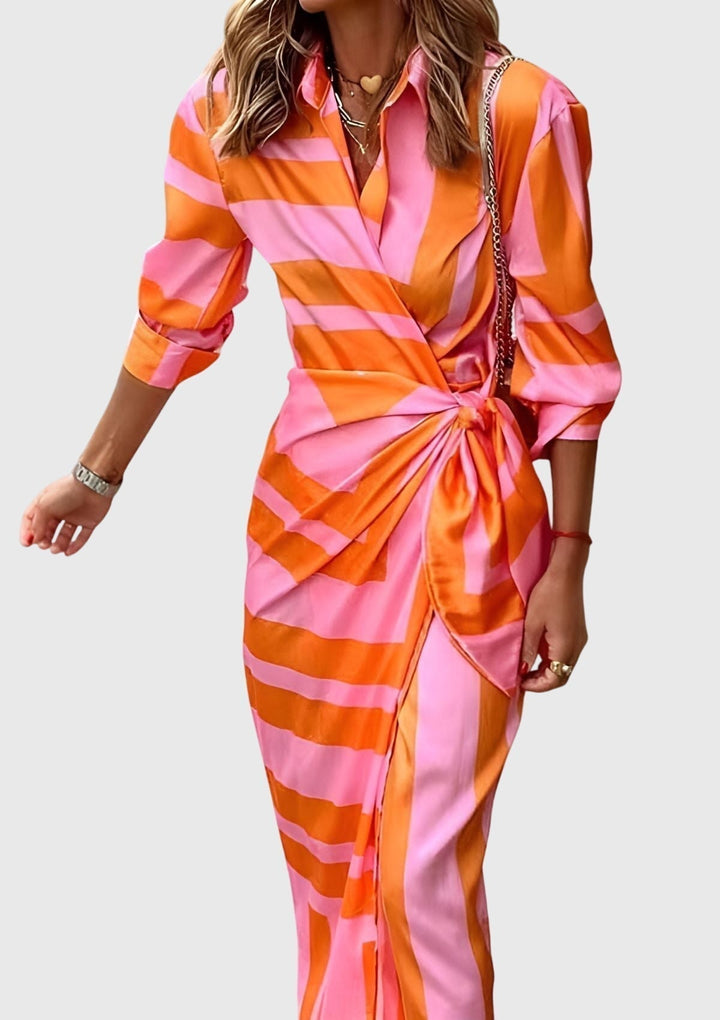 Magnolia | Elegant Wrap Dress with Print