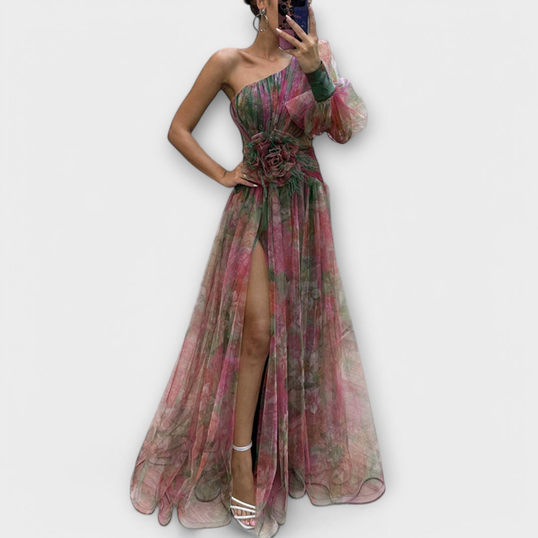 Madeleine | Elegant Evening Dress with One Shoulder and Slimming Waist