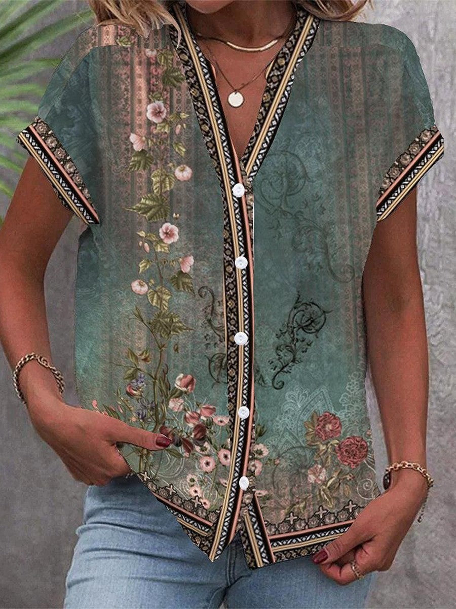 Ruby | Watercolor Petal Blouse