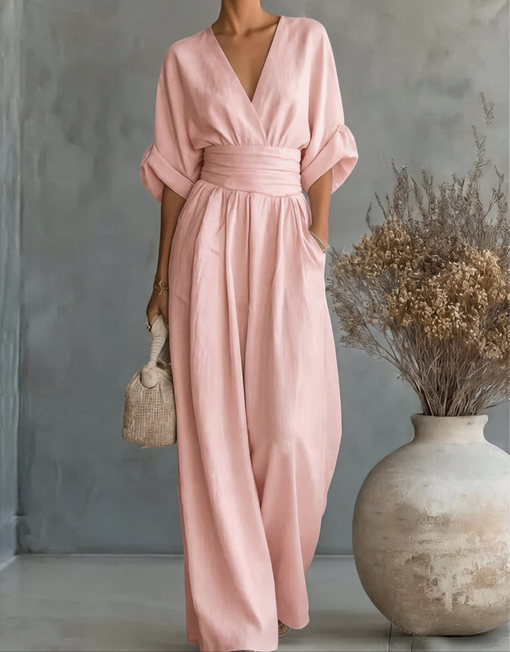 Josephine – Wide-Leg Belted Jumpsuit