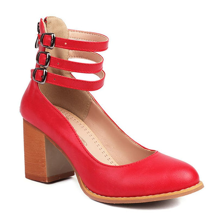 Kallie | Triple Buckle Heels