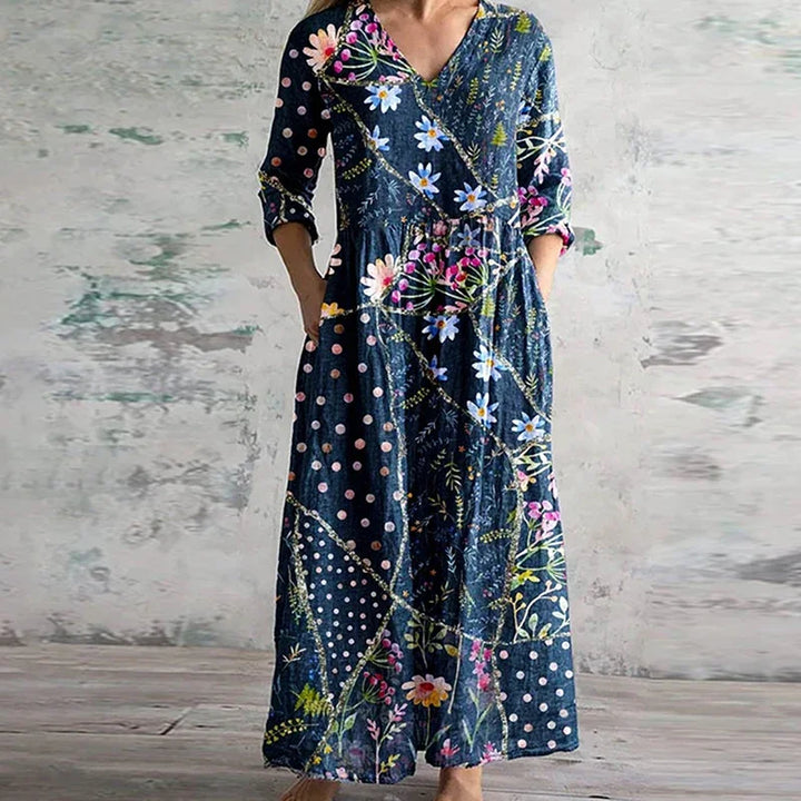Lila | Retro Maxi Dress