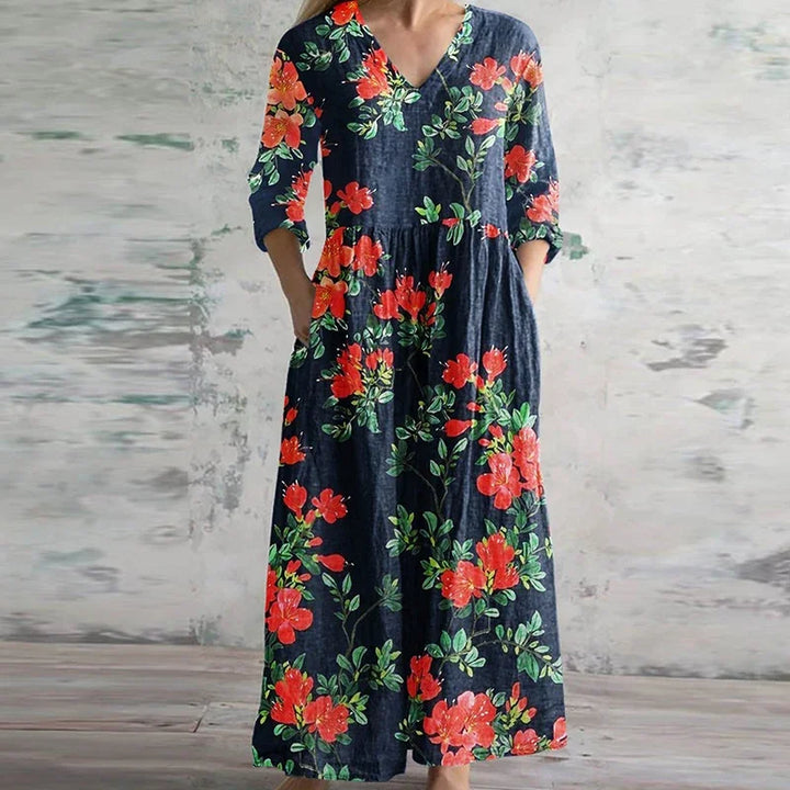 Lila | Retro Maxi Dress