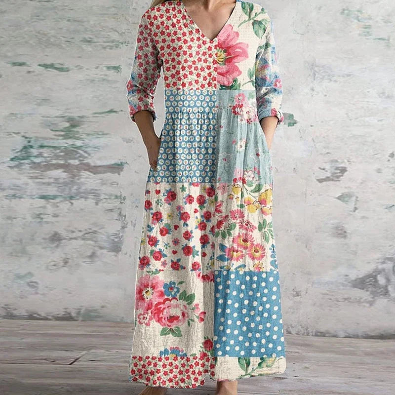 Lila | Retro Maxi Dress