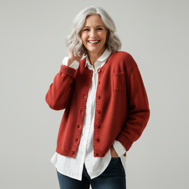 Francine – Cozy Knit Button-Up Cardigan