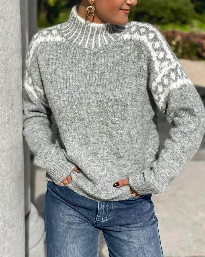 Jessica – Nordic Knit Turtleneck Sweater