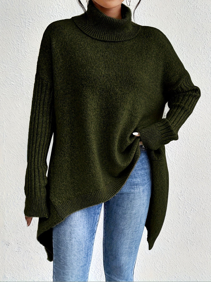 Karen – Oversized Turtleneck Knit Sweater