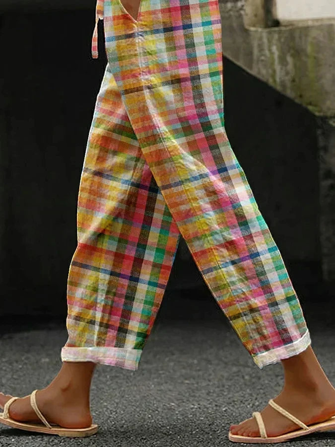 Jimena | Comfortable Checkered Pants