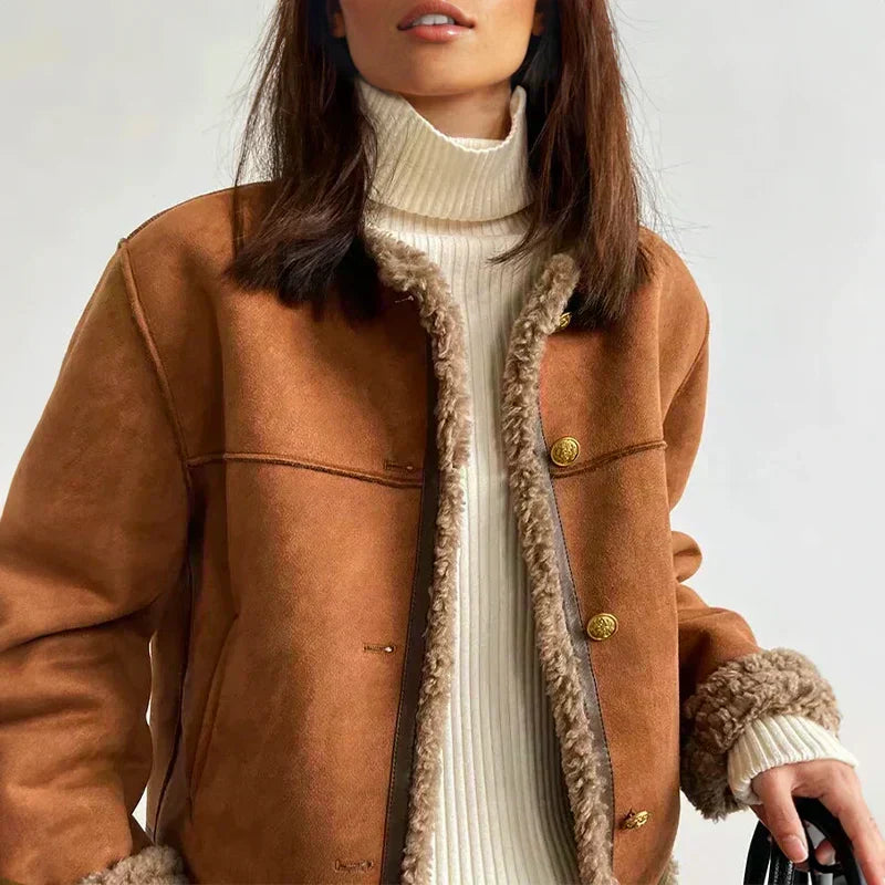 Sharlene – Cozy Faux-Shearling Lined Jacket