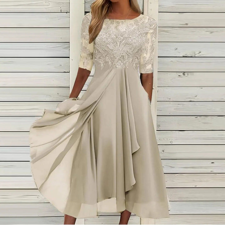 Zinnia | Elegant Lace Midi Dress