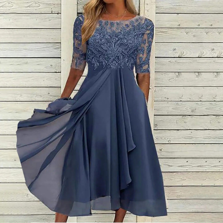 Zinnia | Elegant Lace Midi Dress