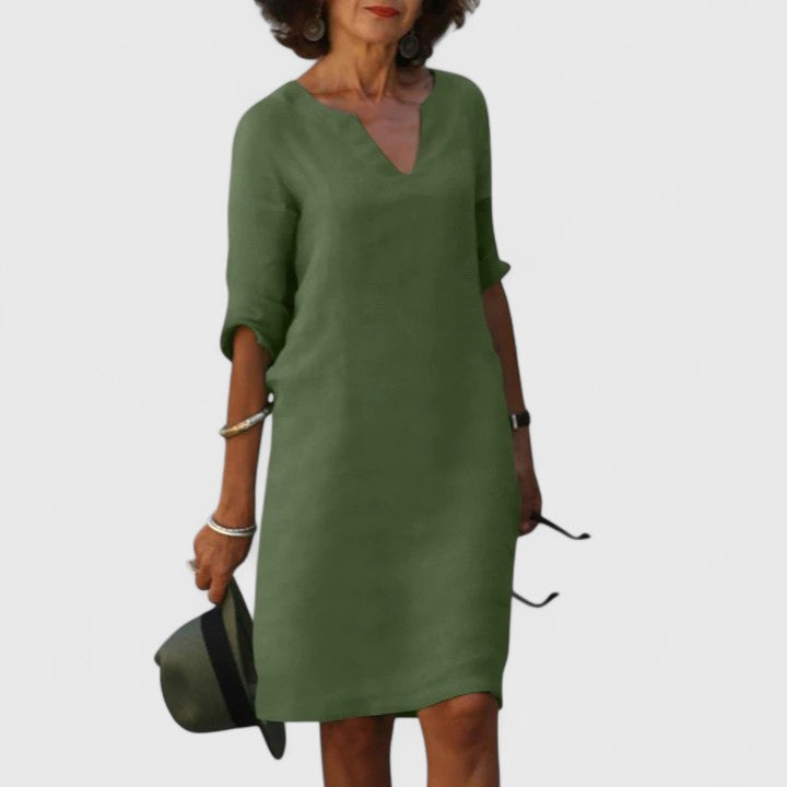 Hadassah | Comfortable V-Neck Dress