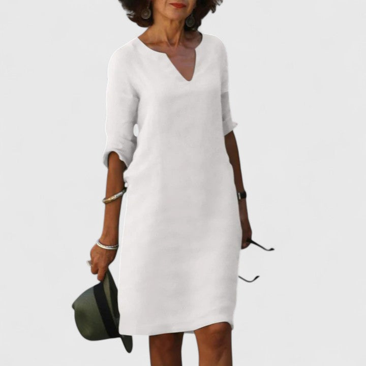 Hadassah | Comfortable V-Neck Dress