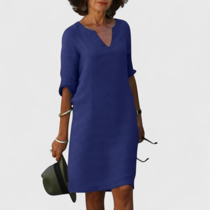 Hadassah | Comfortable V-Neck Dress