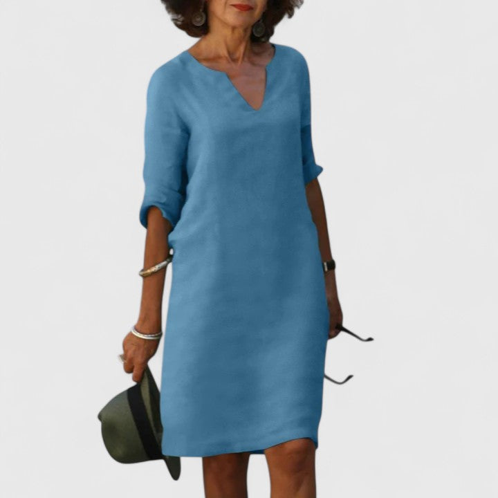 Hadassah | Comfortable V-Neck Dress