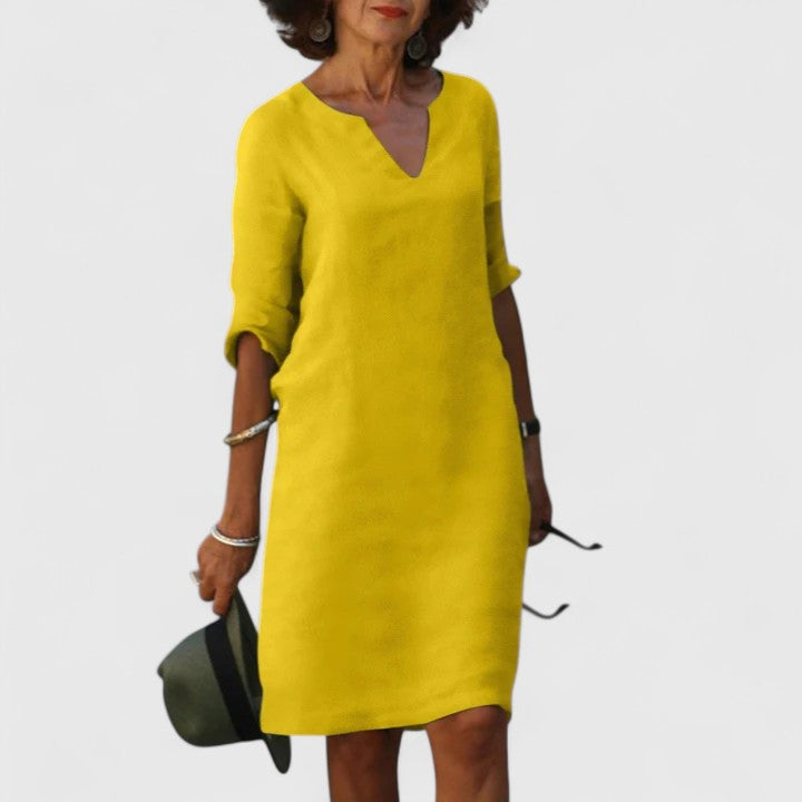 Hadassah | Comfortable V-Neck Dress