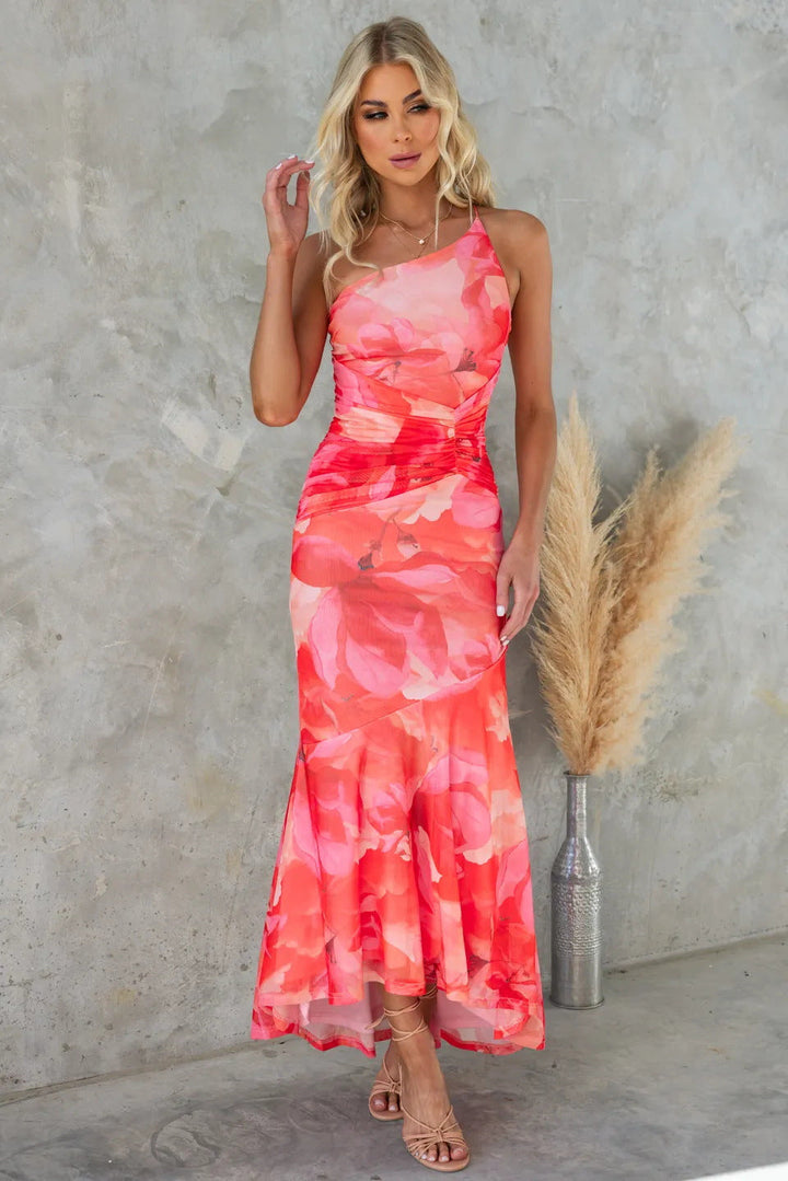 Emilia | One-Shoulder Pleated Dress