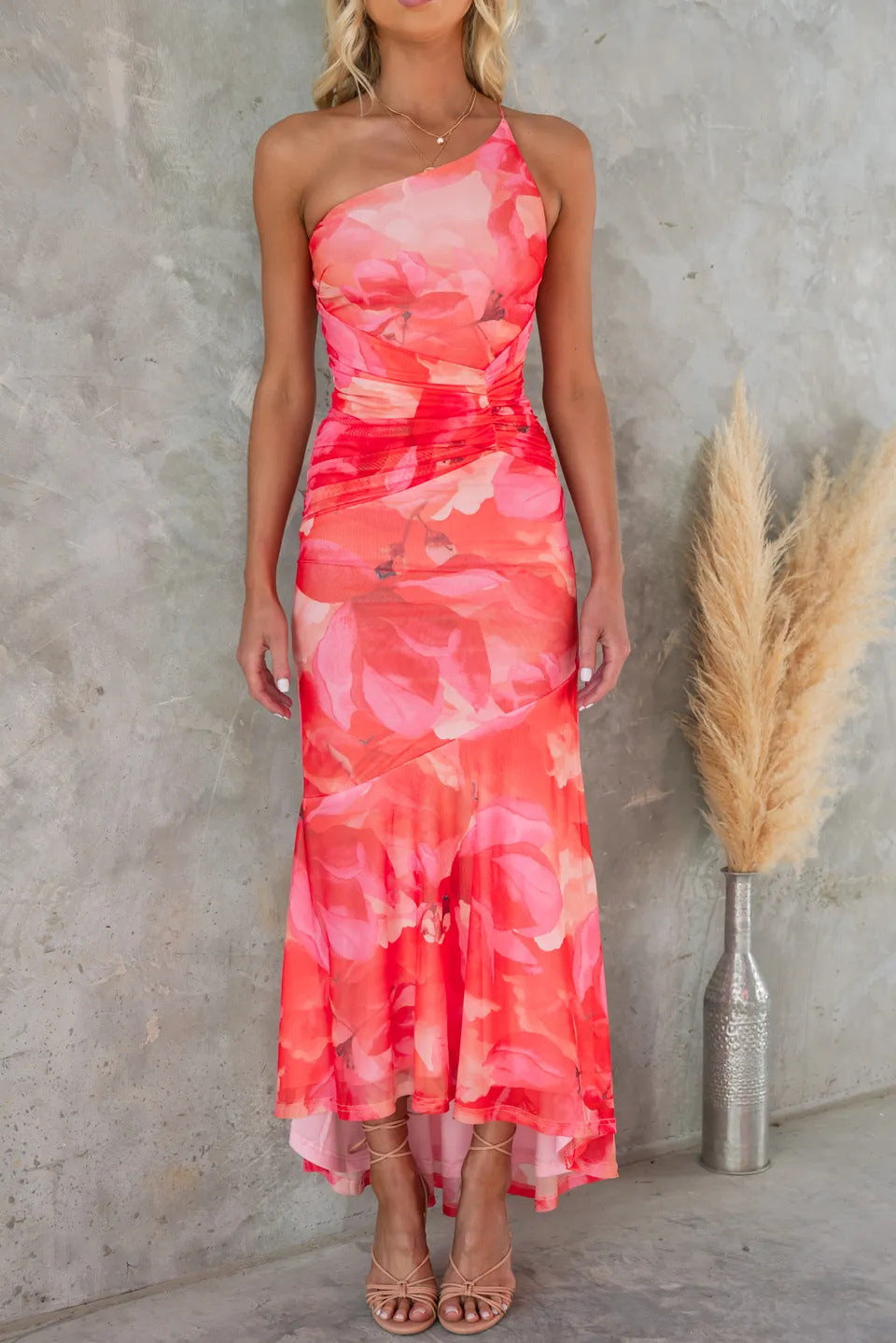 Emilia | One-Shoulder Pleated Dress
