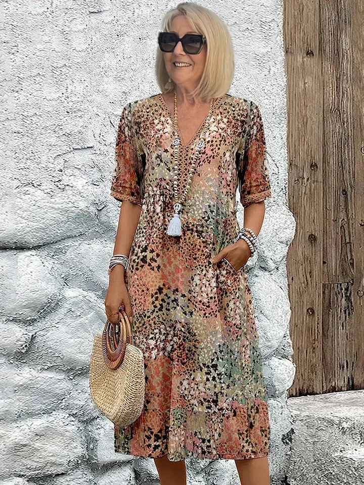 Ingrid | Colorful Midi Dress
