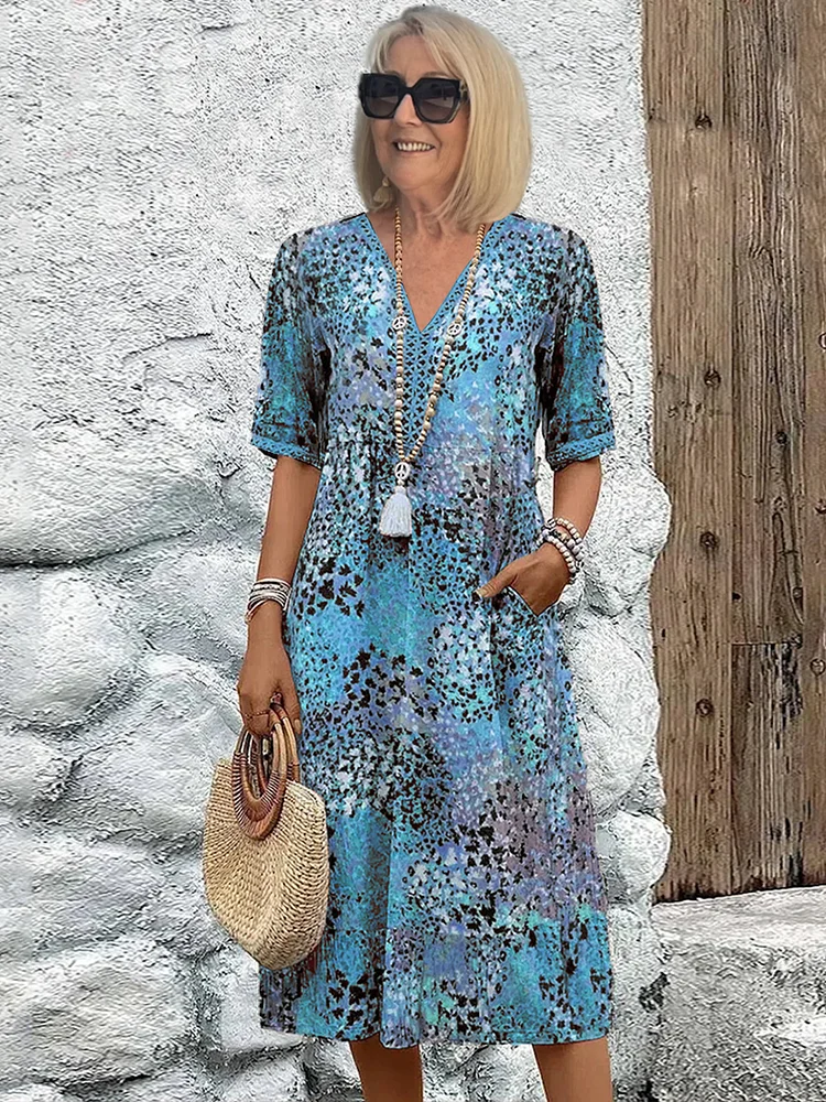 Ingrid | Colorful Midi Dress
