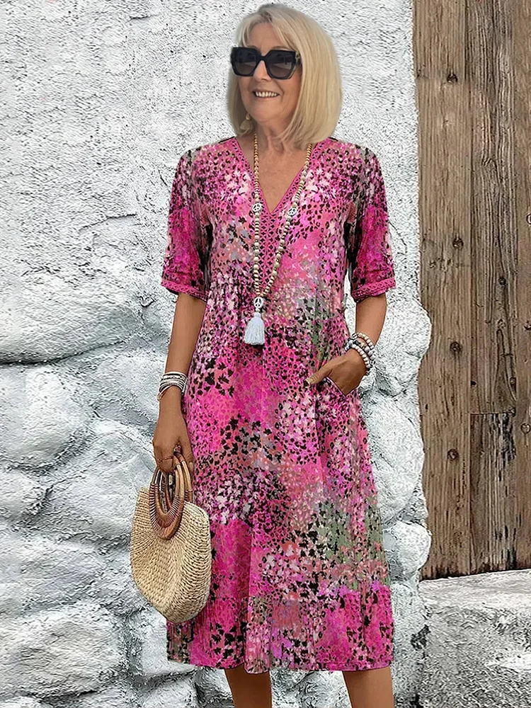Ingrid | Colorful Midi Dress
