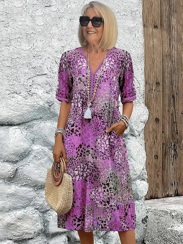 Ingrid | Colorful Midi Dress