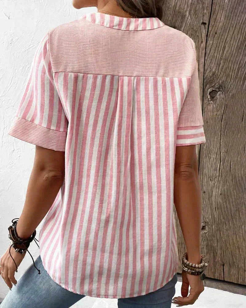 Rayna | Soft Striped Blouse