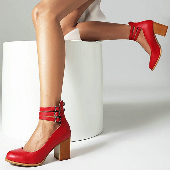 Kallie | Triple Buckle Heels