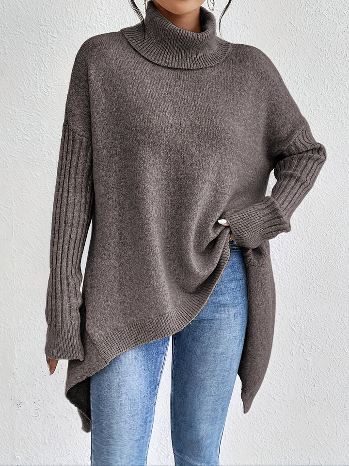 Karen – Oversized Turtleneck Knit Sweater
