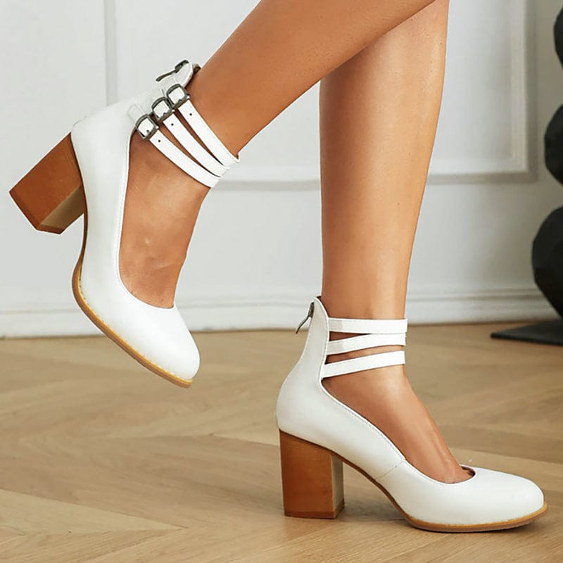 Kallie | Triple Buckle Heels