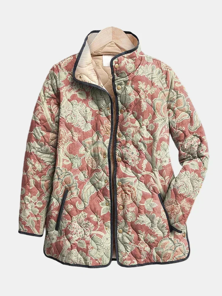 Louise | Vintage Floral Casual Quilted Jacket
